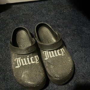 Juicy Couture Black Bedazzled Crocs